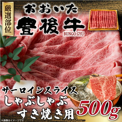 【ふるさと納税】【毎月定期便】【厳選部位】おおいた豊後牛サーロインしゃぶしゃぶすき焼き用 500g(日出町)全6回【配送不可地域：離島】【4074192】