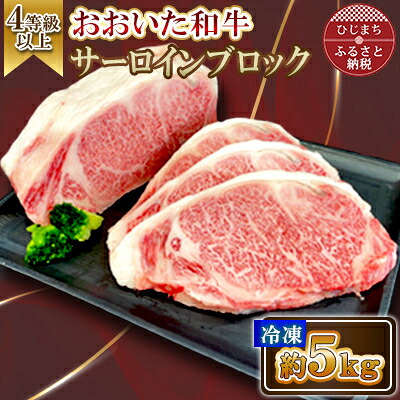 【ふるさと納税】おおいた和牛サーロインブロック 5kg【配送不可地域：離島】【1701002】 120,000円