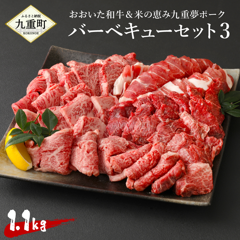 人気沸騰即納 合計1 1kg q 冷凍 焼き肉 q 牛ヒレ 牛ロース 牛ロース お肉 おおいた和牛 米の恵み九重夢ポークバーベキューセット3 大分県産 国産 送料無料 大分県九重町風味の良さとまろやかな口当たりが特徴の おおいた和牛 と甘み コクが持ち味の 米の恵み