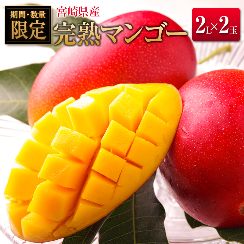 宮崎県産 完熟マンゴー フローズンチャンク 2kg-