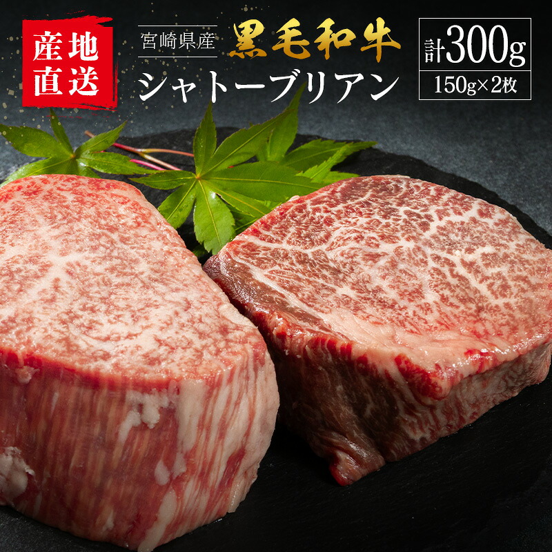 【ふるさと納税】【産地直送】宮崎県産 黒毛和牛 シャトーブリアン ステーキ 2枚|宮崎県