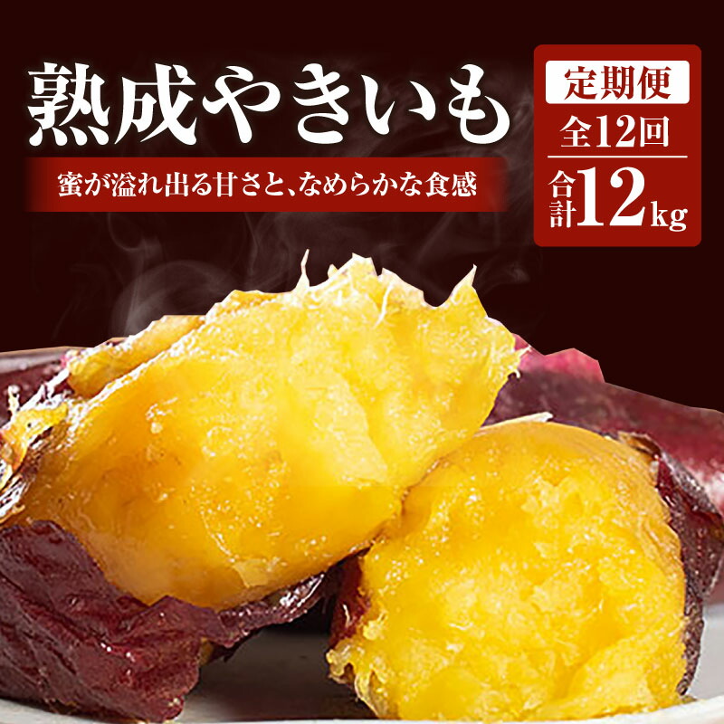 【ふるさと納税】【定期便・全12回】熟成やきいも さつまいも 高糖度 甘い 蜜 なめらか おやつ スイーツ デザート ご褒美 人気 おすすめ グルメ お取り寄せ お取り寄せグルメ 冷凍 簡単調理 宮崎県 宮崎市 送料無料｜宮崎県宮崎市