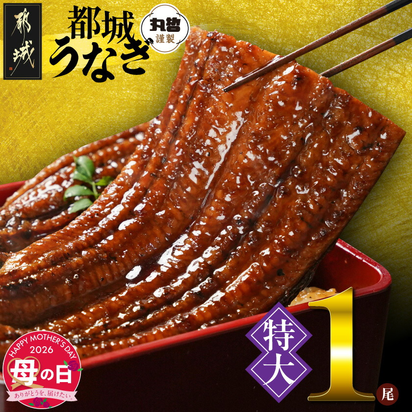 【ふるさと納税】【母の日】宮崎県育ちの【特大】うなぎ蒲焼1尾210g以上≪山椒・たれ付≫≪5月7日～10日お届け≫ - 特大うなぎ蒲焼 有頭 宮崎県産 1尾 鰻 国産 真空 母の日 ギフト プレゼント 贈答用 送料無料 11-M301-MG【宮崎県都城市は2年連続ふるさと納税日本一！】