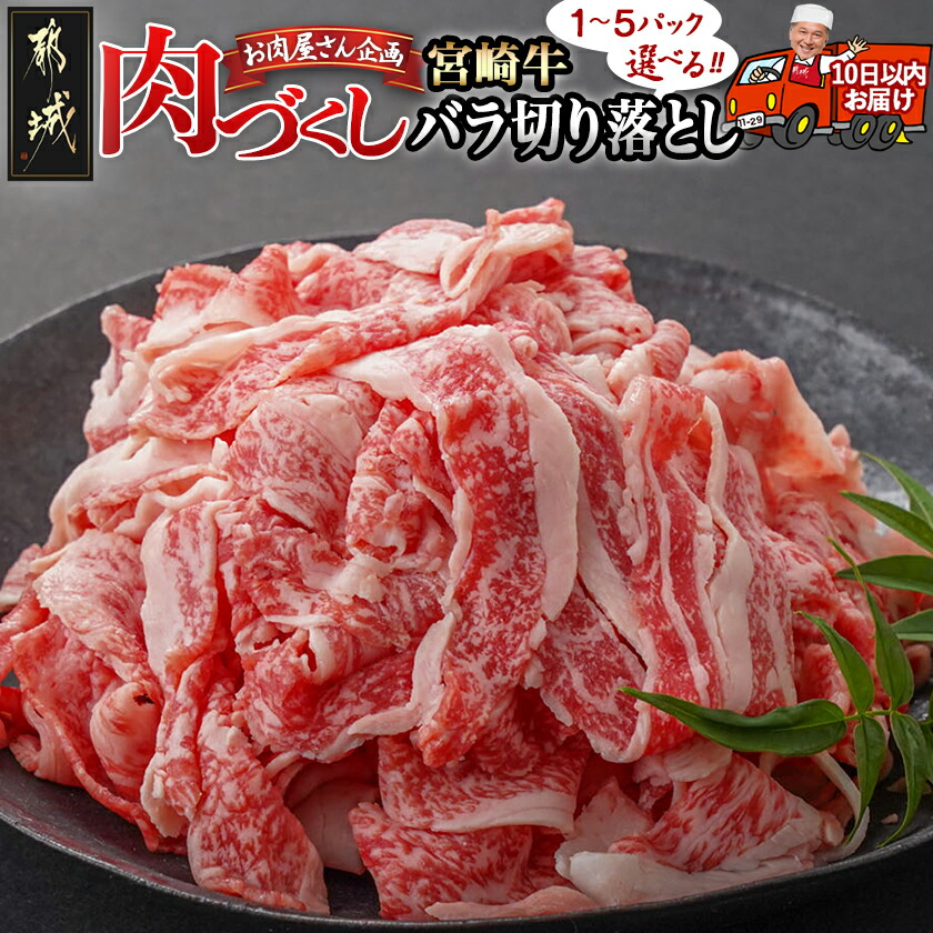 【ふるさと納税】【パック数が選べる！】【肉づくし都城】宮崎牛(A5)バラ切り落とし【300g】 - 限定 宮崎牛 宮崎牛切り落とし 選べるパック数 300g×1P/2P/3P/4P/5P 牛肉 A5 ブランド牛 すぐ届く 送料無料 SKU-0114 【宮崎県都城市は2年連続ふるさと納税日本一！】