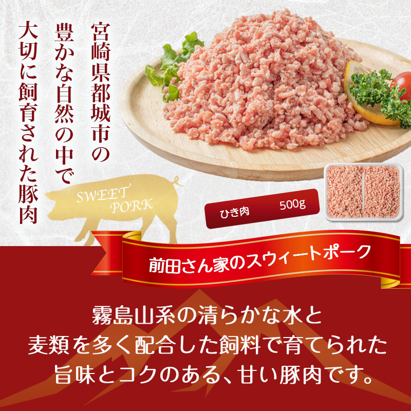 あす楽対応】 都城産 前田さん家のスウィートポーク バラエティ5kgセット - 豚肉セット 豚ローススライス 300g 豚バラスライス とんかつ  400g 切り落とし 500g×7 ひき肉 500g 計5キロ 送料無料 AC-8912 fucoa.cl