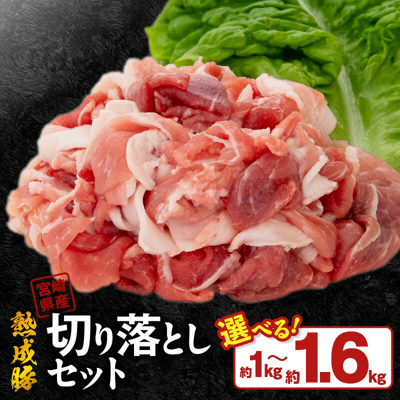 【ふるさと納税】宮崎県産 熟成豚 切り落としセット 約200g 選べる セット 5個 8個 豚肉 厳選 独自の技術 歯切れがよい 切り落とし 熟成 肉味 冷凍 おかず 焼肉 炒め物 鏡山牧場 お取り寄せ 宮崎県 延岡市 送料無料｜宮崎県延岡市