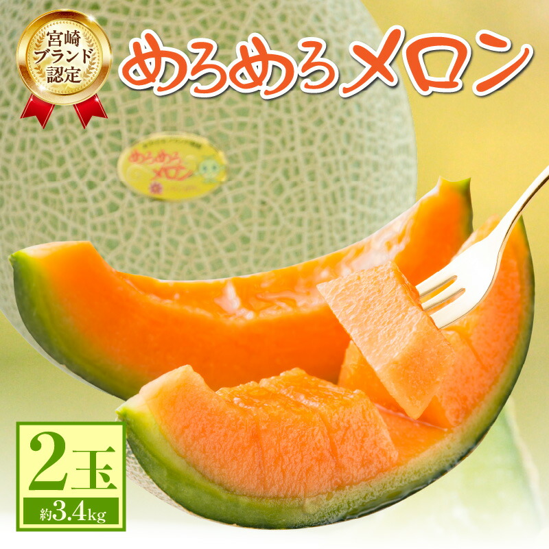 【ふるさと納税】【数量限定】アールスメロン 赤肉 2玉 セット 約3.4kg フルーツ 果物 めろめろメロン