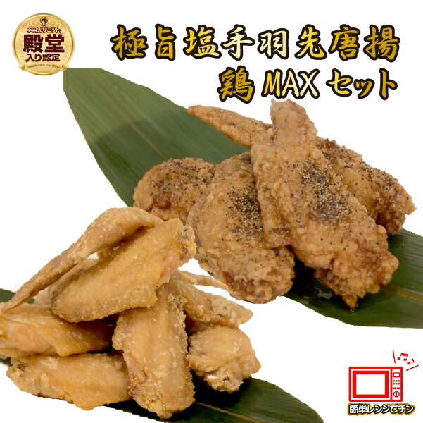 【ふるさと納税】【レンジでチンするだけ♪】極旨塩手羽先唐揚げ 鶏MAX！セット 手羽先唐揚げ 唐揚げ 手羽先 手羽 鶏 鶏肉 もも肉 鶏皮 せせり なんこつ 総菜 おかず 調理済み 冷凍 人気 おすすめ 国産 ギフト プレゼント 贈り物 贈答 お祝い ご褒美 宮崎県 小林市 送料無料