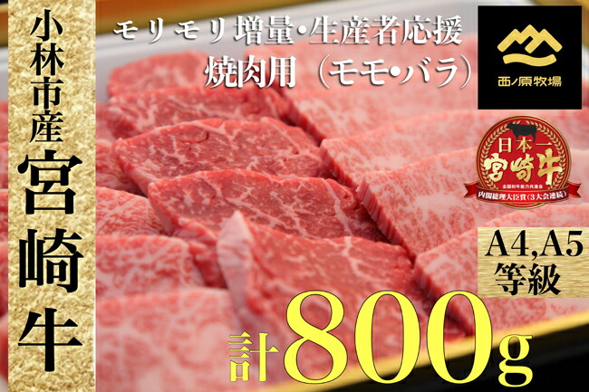 ふるさと納税 訳あり増量 4等級以上小林市産宮崎牛バラエティ焼肉用800 Rspengayoman Com