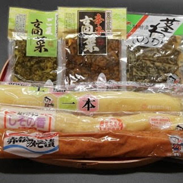 【ふるさと納税】【天然湧水仕込み】えびの漬けセット『生駒』計6品 たくあん 高菜 茎わかめ ごま高菜 辛子高菜 干し大根 漬物 ふるさと 人気 おすすめ 贈答 ギフト お裾分け プレゼント 宮崎県 小林市 送料無料