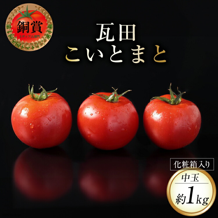 【ふるさと納税】【期間限定発送】 野菜 瓦田こいとまと 中玉 約1kg×1箱 [かわらだ 宮崎県 日向市 452060910] トマト 国産