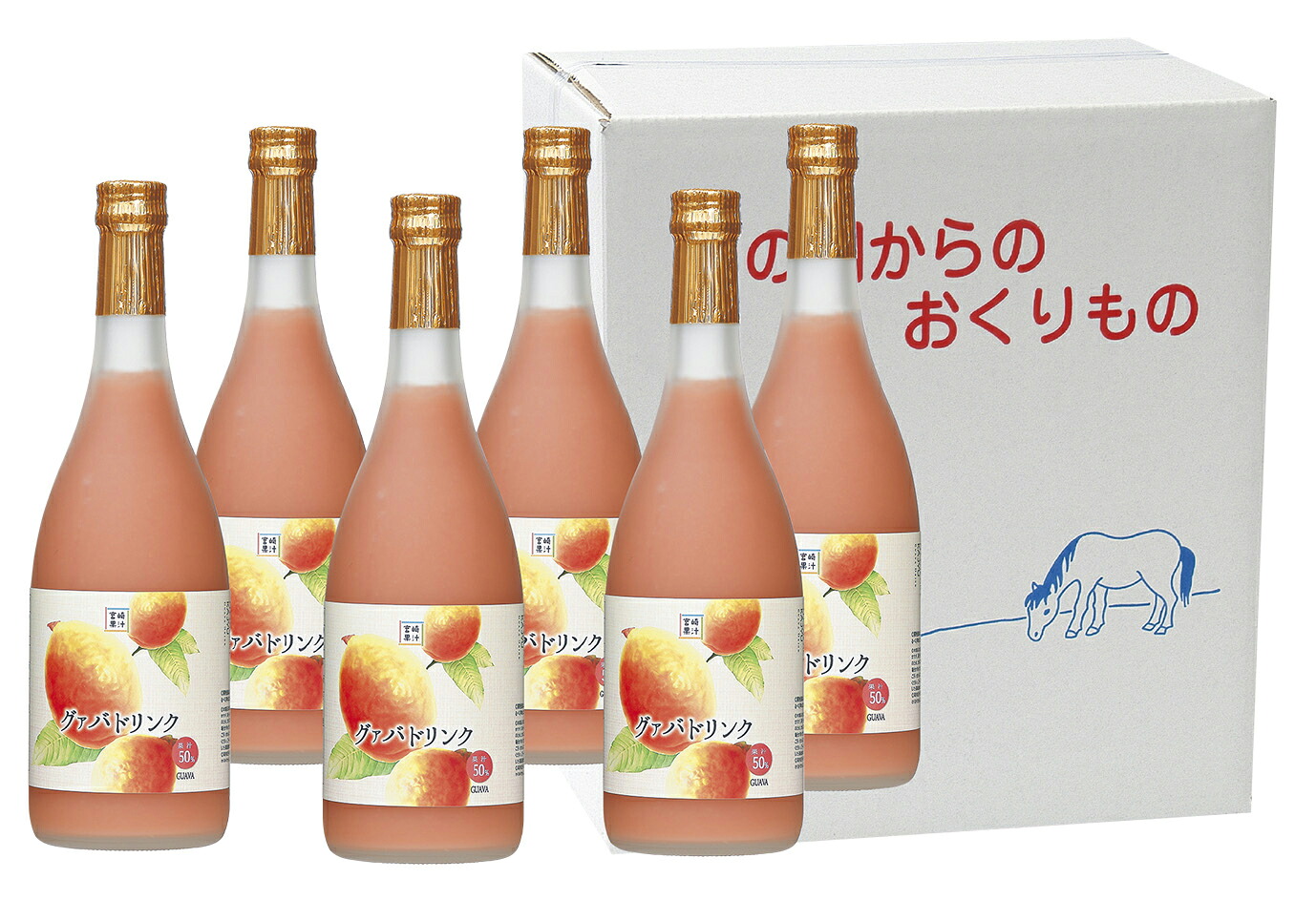 【ふるさと納税】驚きの果実感!グァバドリンク(720ml×6本)桃のようなまろやかで優しい味わい【宮崎果汁】【G-C1】