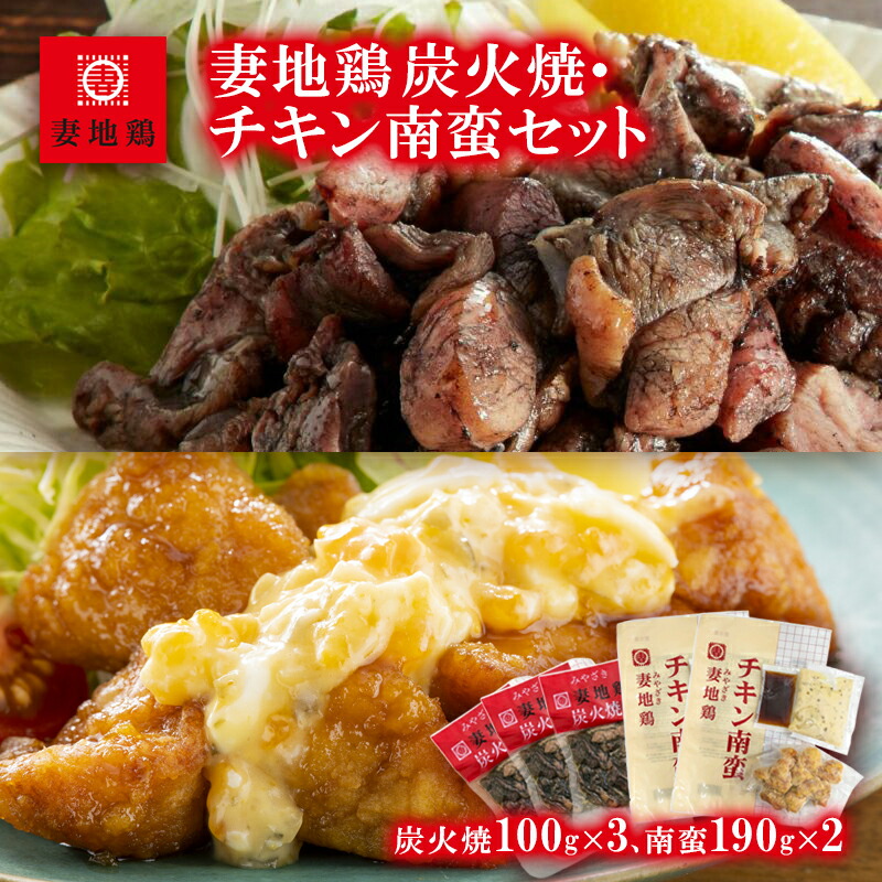 【ふるさと納税】「妻地鶏」地鶏炭火焼・チキン南蛮セット30 ふるさと納税 宮崎県 鶏肉 おつまみ 国産 ご当地グルメ＜8-5a＞