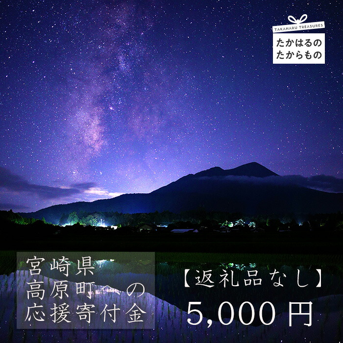 【ふるさと納税】返礼品なし 応援寄附金 5000円 宮崎県高原町 たかはる 霧島 宮崎県 高千穂峰 地域支援 寄付のみ 寄附金受付 ふるさと応援 町の発展に活用 故郷納税 オンラインワンストップ対応 5千円 寄付