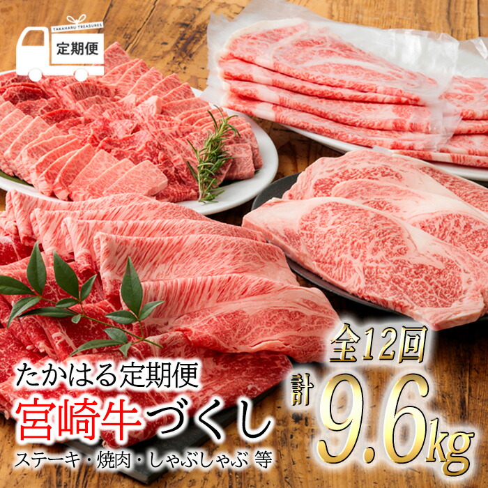 【ふるさと納税】日本一美味しい「宮崎牛」の年間定期便 「宮崎牛づくし:たかはる定期便 (12回発送)」  内閣総理大臣賞4連続受賞 牛肉 ギフト 贈答 送料無料 ブランド牛 黒毛和牛 宮崎県 和牛オリンピック 国産 日本 お肉 A5等級 A4ランク 故郷 納税 返礼品 300000円 30万円