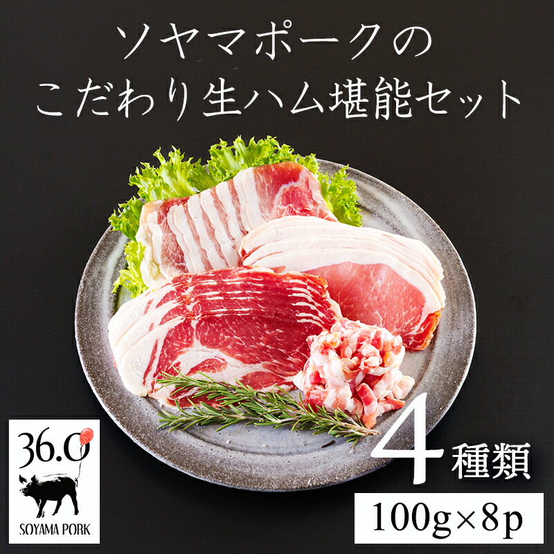 【ふるさと納税】目指したのは体温で溶ける脂 ソヤマポークの生ハム堪能セット4種類 計８パック 豚肉 生ハム おつまみ ロース パンチェッタ モモ 熟成肩ロース 食べ比べ 塩分量を低めに設定 お肉本来の風味と質感 国産 宮崎県 高原町 送料無料 故郷納税 17000円 2万円以下