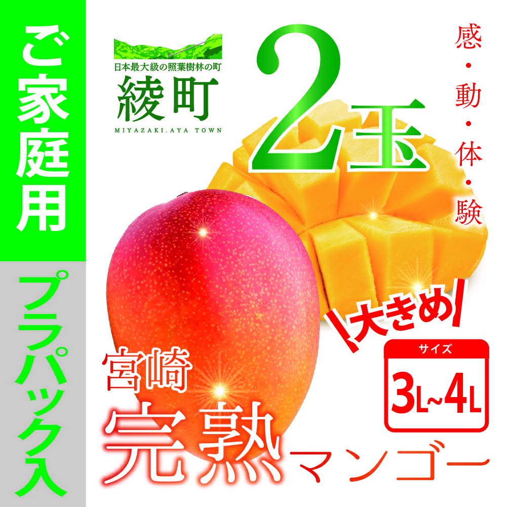 【楽天市場】【ふるさと納税】太陽のタマゴ 2玉 約1kg 完熟 マンゴー 濃厚 宮崎 高級 果物 フルーツ 贈答 ギフト 先行受付 送料無料 :  宮崎県綾町