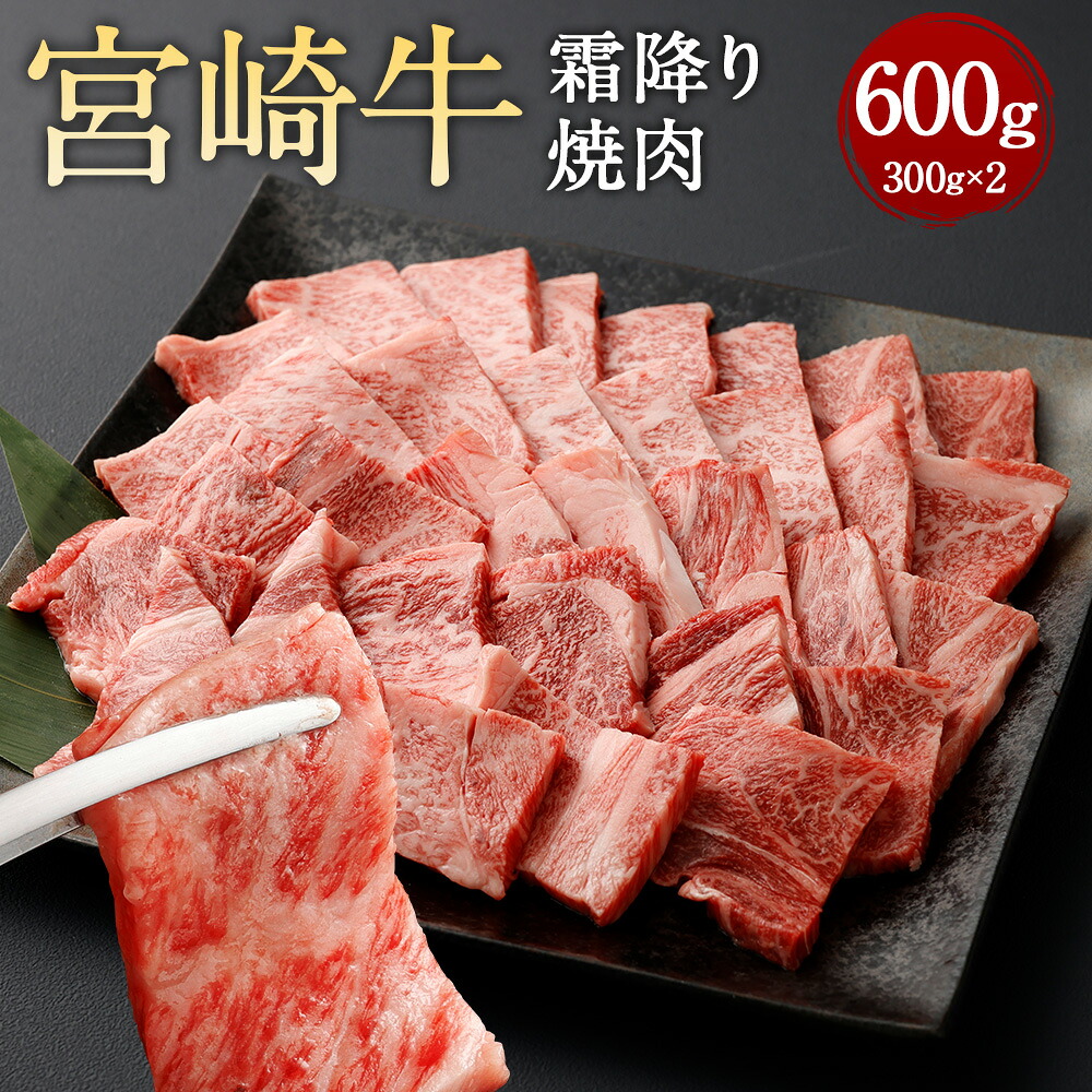 【ふるさと納税】<霜降り焼肉 300g×2>翌月末迄に順次出荷 宮崎牛 霜降り 牛肩ロース ロース 焼肉用 焼肉 BBQ バーベキュー 牛 お肉 牛肉 黒毛和牛 和牛 九州 国産 冷凍 宮崎県 高鍋町 送料無料|宮崎県高鍋町
