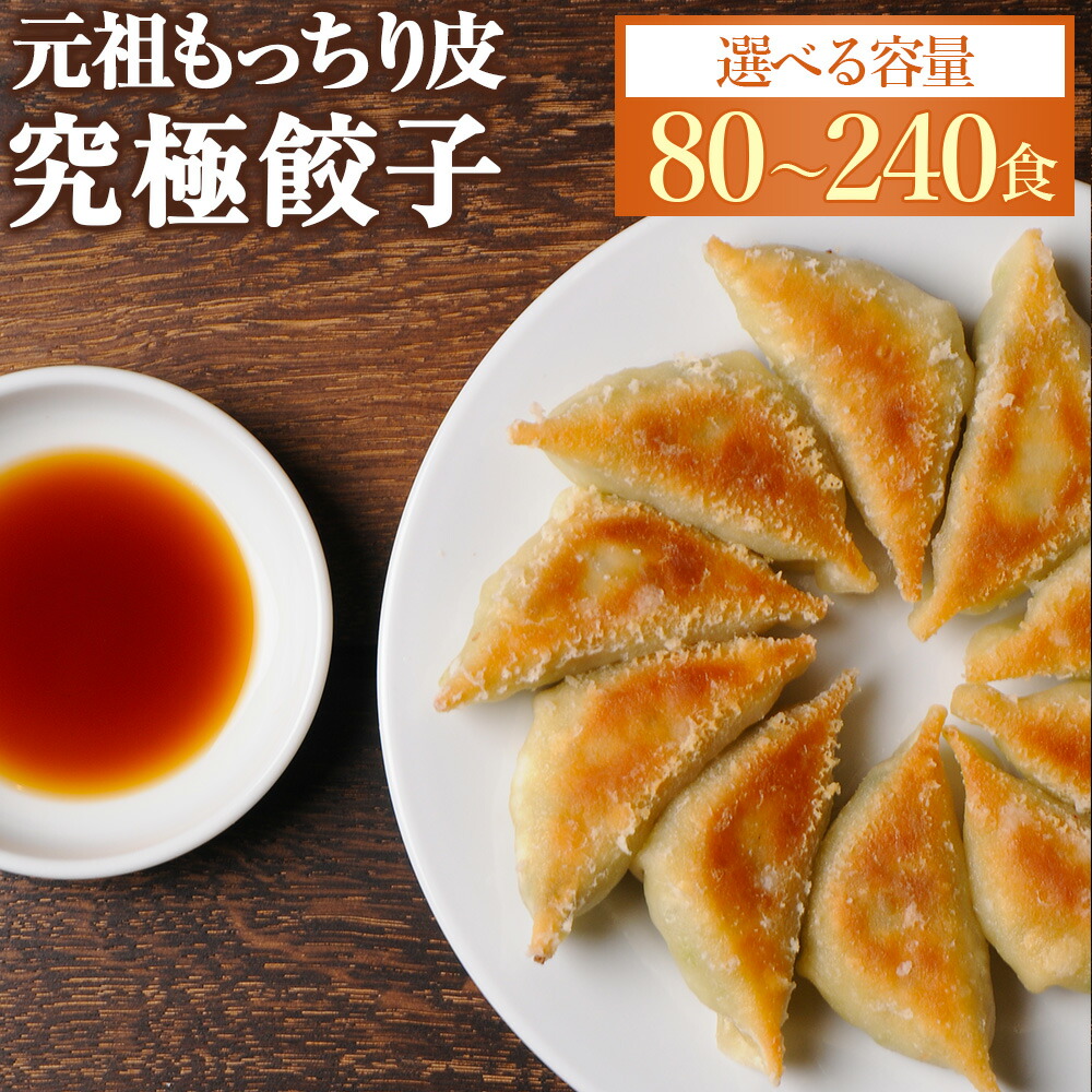 【ふるさと納税】【選べる内容量】＜もっちり 餃子 80個／160個／240個＞ ２～３週間以内に順次出荷 餃子の馬渡 ぎょうざギョーザ 牛肉 豚肉 おかず 惣菜 もっちり 焼餃子 水餃子 宮崎餃子 グルメ 餃子専門店 国産 特産品 宮崎県 高鍋町【冷凍】
