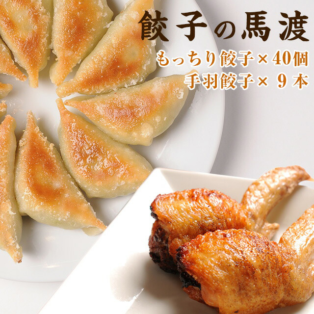 【ふるさと納税】TV番組で餃子日本一獲得！＜餃子の馬渡馬渡のもっちり餃子40個と手羽餃子9本セット＞２～３週間以内に順次出荷 餃子の馬渡 お取り寄せ ぎょうざ ギョウザ 手羽先餃子 パーティー ラード 牛肉 豚肉 宮崎餃子 宮崎県 高鍋町【冷凍】