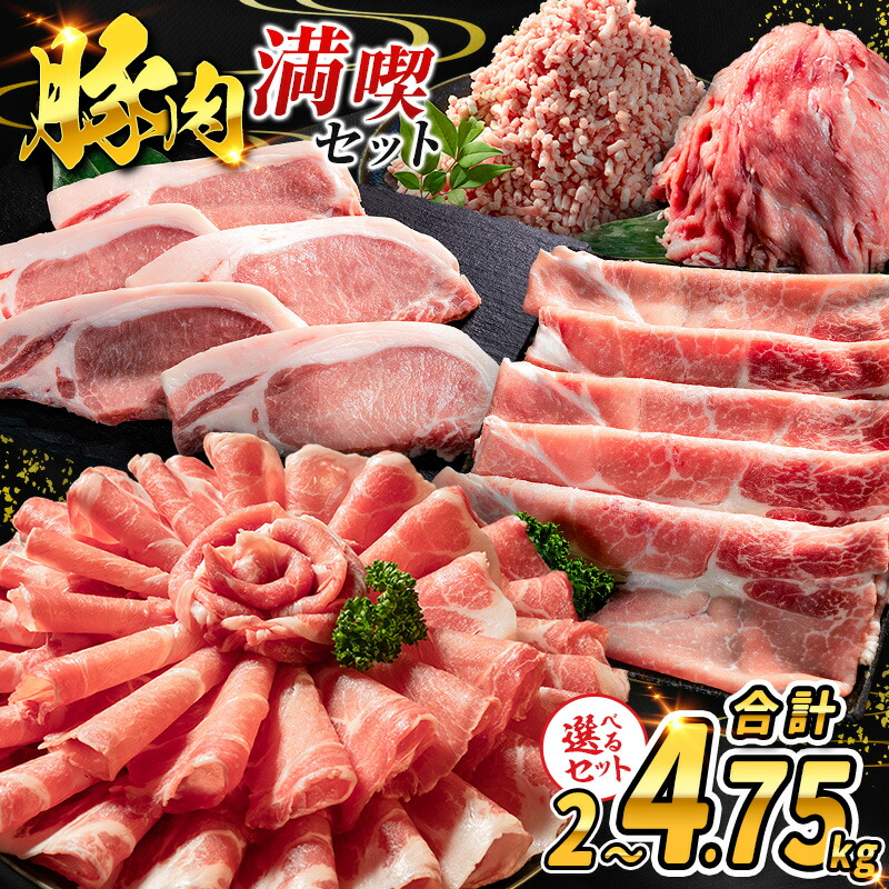 【ふるさと納税】数量限定 <選べる満喫セット> 豚肉 国産 お試し ロース 肩ロース スライス モモ ウデ ミンチ ハンバーグ しゃぶしゃぶ 詰め合わせ 大容量 冷凍 小分け 便利 おすすめ 送料無料|宮崎県高鍋町
