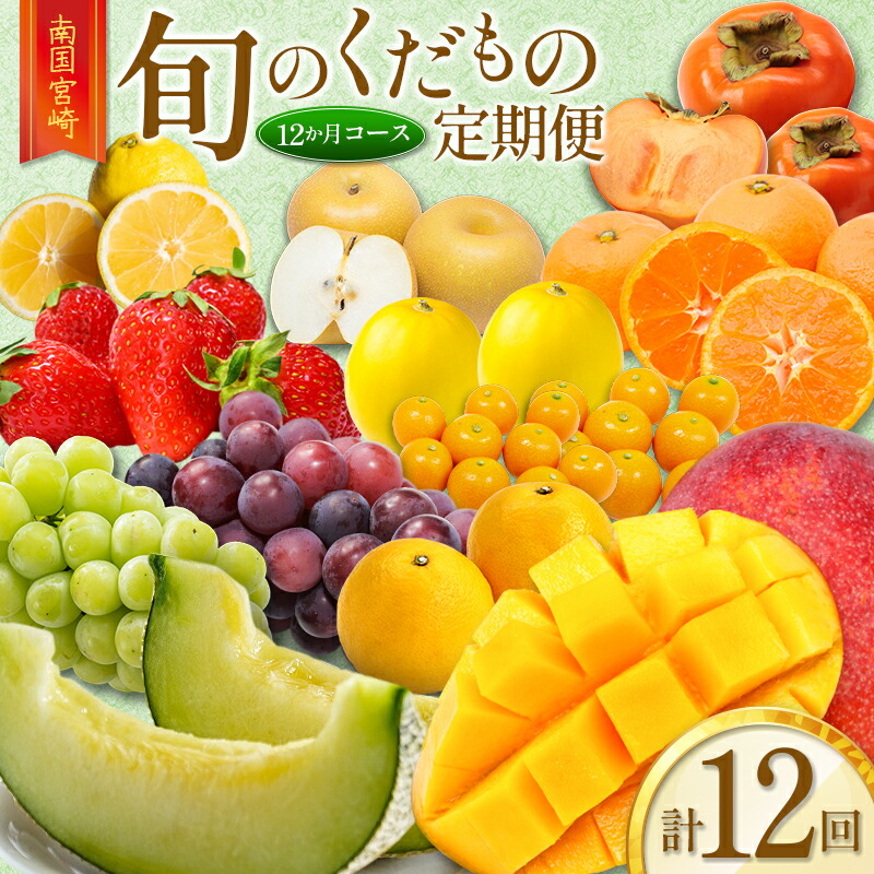 【ふるさと納税】南国宮崎 旬のくだもの定期便 12か月コース