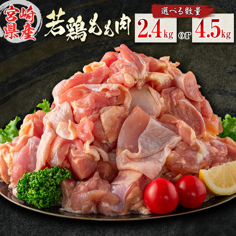 【ふるさと納税】若鶏もも肉 小分け 真空パック 宮崎県産