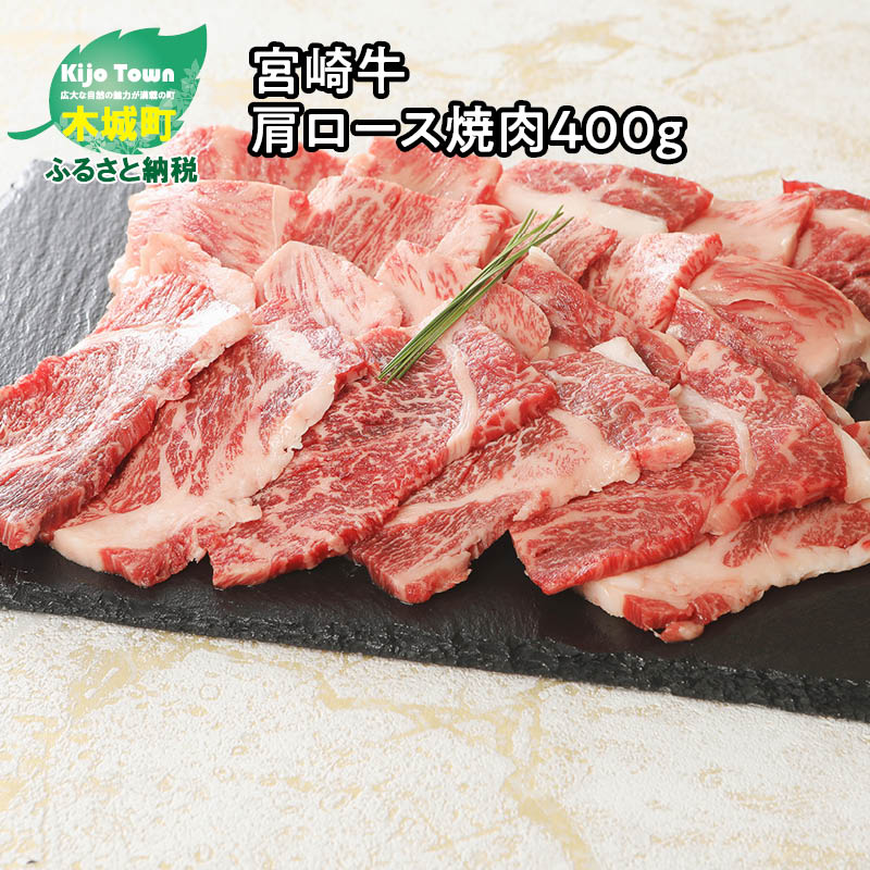 宮崎牛肩ロース焼肉400g 豪奢な