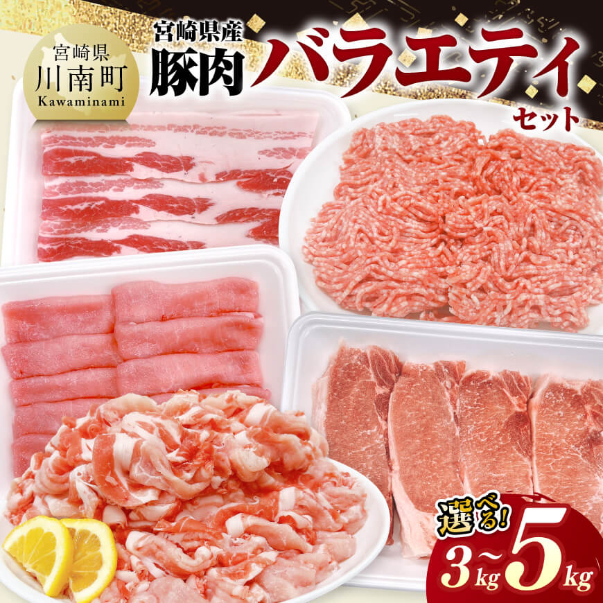 【ふるさと納税】※内容量が選べる※ 宮崎県産豚肉バラエティーセット - 豚肉 ぶた肉 肉 ロース バラ 切り落とし ミンチ 豚肉セット
