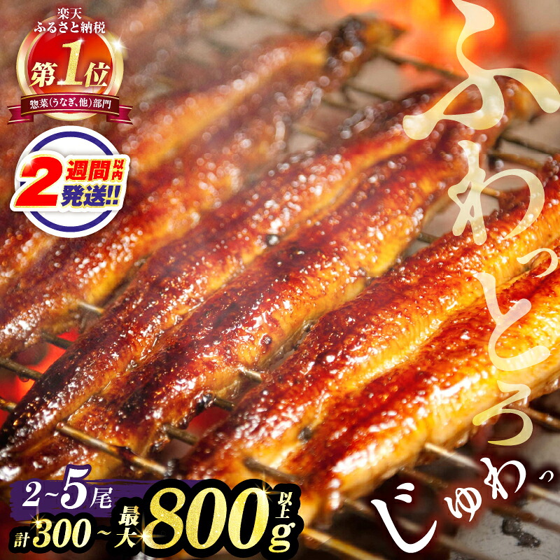 【ふるさと納税】総合1位獲得!「2週間以内発送」【限定】≪お中元のし対応≫≪選べる!!内容量・発送時期・定期便≫ うなぎ 蒲焼 2尾 300g 380g or3尾 600g or 5尾 800g 定期便 国産 宮崎 鰻 うな重 うなぎ長焼 ひつまぶし 蒲焼き 小分け 鰻楽 ギフト 贈り物 都農町|宮崎県都農町
