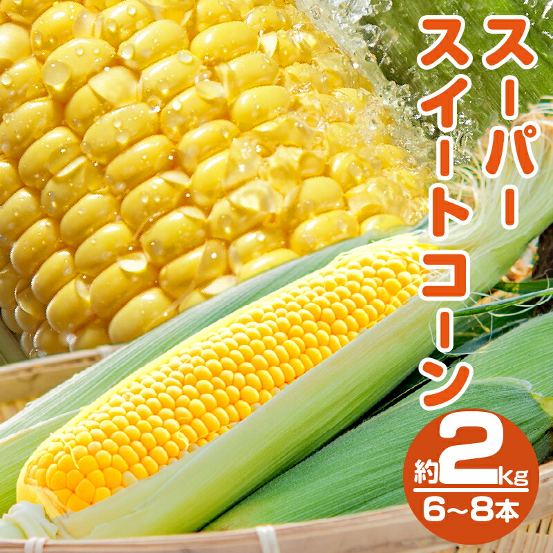 【ふるさと納税】先行予約 期間限定 季節限定 お試し用 スーパー スイートコーン 約2kg とうもろこし 旬 野菜 サラダ スープ おやつ レンチン 茹で 焼き 産地直送 おすそ分け お取り寄せ グルメ おすすめ 食品 生食用 国産 宮崎県 都農町 送料無料