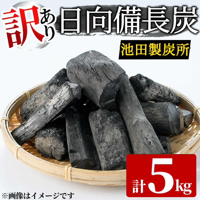 【ふるさと納税】＜訳あり＞ 日向備長炭(5kg) アウトドア キャンプ用品 BBQ バーベキュー 木炭 国産【IK-4】【池田製炭所】｜宮崎県門川町