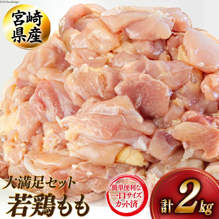 【ふるさと納税】 若鶏 もも 切り身 200g×10 合計2kg [アグリ産業匠泰 宮崎県 美郷町 31be0047] 小分け セット 鶏肉 切身 カット済み 一口サイズ 冷凍 送料無料 炒め物 煮込み 揚げ 調理 料理 大容量 真空 収納スペース ジューシー 唐揚げ からあげ チキン南蛮 照り焼き