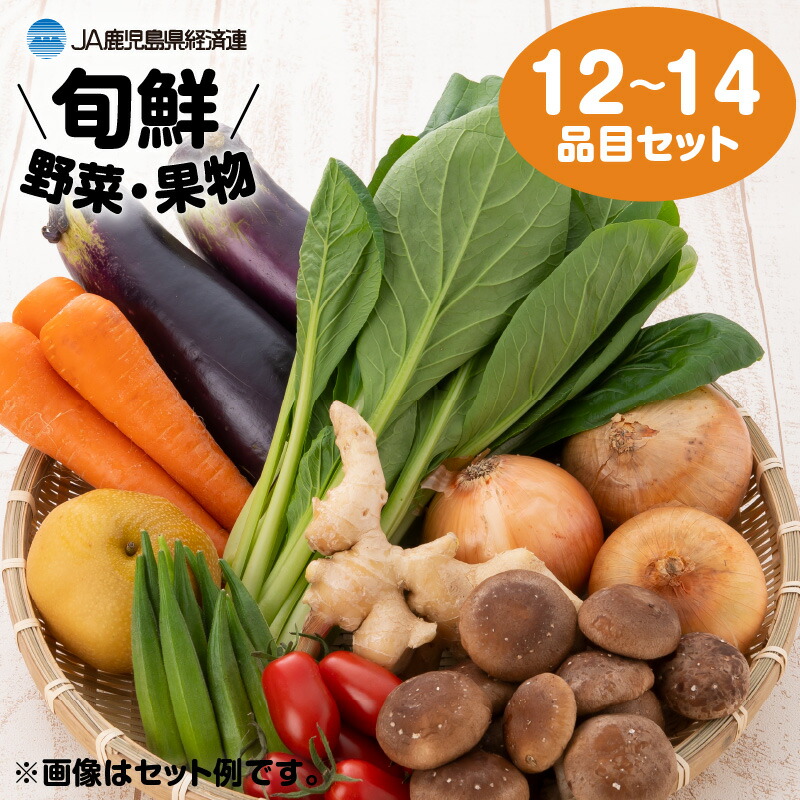 【ふるさと納税】【JA直売所セレクト】旬鮮野菜・果物セット（12～14品目） 鹿児島市 南国 鹿児島 特産品 JAグループ 安心 安全 新鮮 旬鮮 農産物 お野菜 野菜 やさい 果物 くだもの ご家族 贈り物 ギフト お歳暮 詰合せ セット 送料無料