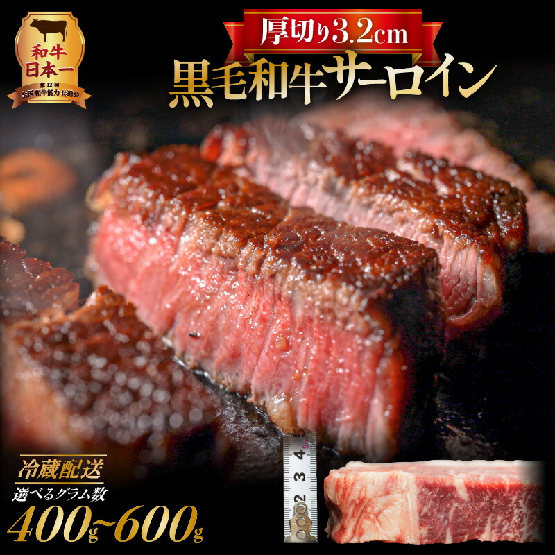 【ふるさと納税】黒毛和牛 厚切り サーロイン 【 選べる グラム数 】 400g 500g 600g 送料無料 高評価 サーロインステーキ ステーキ 焼肉 ブロック 厚切 厚い タレ 薬味 トング プロ 冷蔵 解凍不要 国産 鹿児島市 土産 贈り物 プレゼント ギフト 贈答|鹿児島県鹿児島市