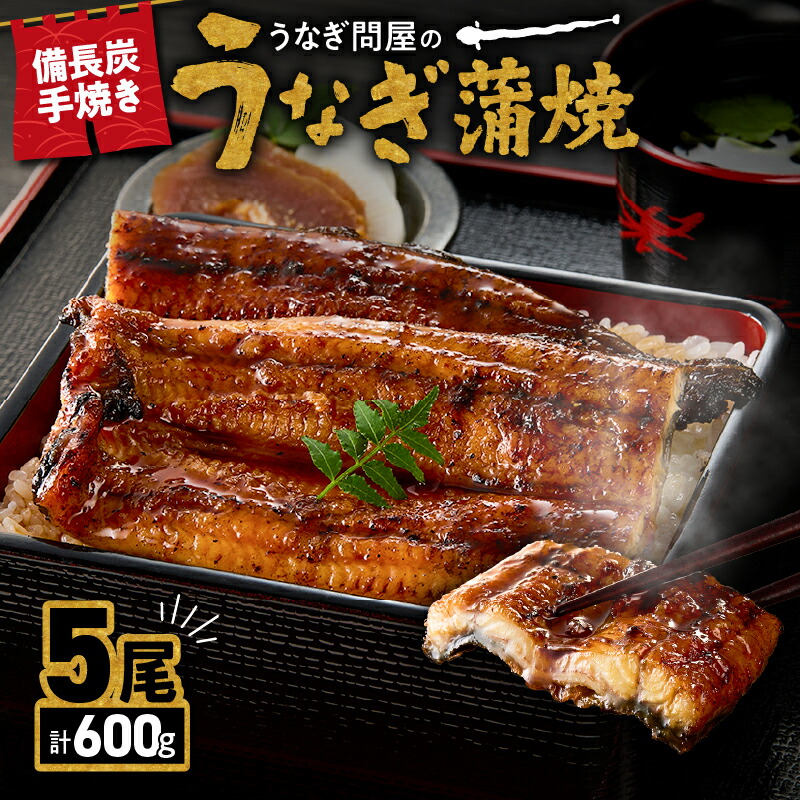 【ふるさと納税】【土用の丑の日特集】うなぎ問屋の 備長炭手焼 うなぎ蒲焼5尾（600g） 特製タレ付き！タレと炭の香り豊かな備長炭焼き鰻のかばやき！ うなぎ 国産 九州 本格 鰻 ウナギ 蒲焼 冷凍 湯煎 レンジ 解凍 【大隅うなぎ販売有限会社】
