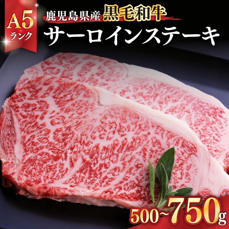【ふるさと納税】<選べる> 鹿児島県産 黒毛和牛 A5ランク サーロイン ステーキ 500g or 750g 和牛 牛肉 肉 国産 冷凍 贈答 ごちそう 記念日 国産 Dress Up Agri ことぶき精肉店 ふるさと納税 鹿児島 鹿屋市 おすすめ ランキング プレゼント ギフト|鹿児島県鹿屋市