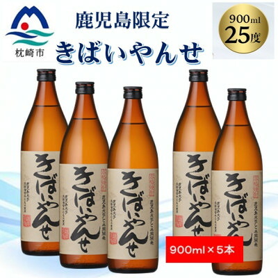 【ふるさと納税】【本格焼酎】きばいやんせ【鹿児島限定】 900ml×5本 B2-6【配送不可地域：離島】【1573823】 15,840円