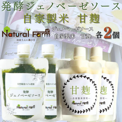 【ふるさと納税】発酵ジェノベーゼソース&甘麹　各2パックセット A8-115【配送不可地域：離島】【1619104】