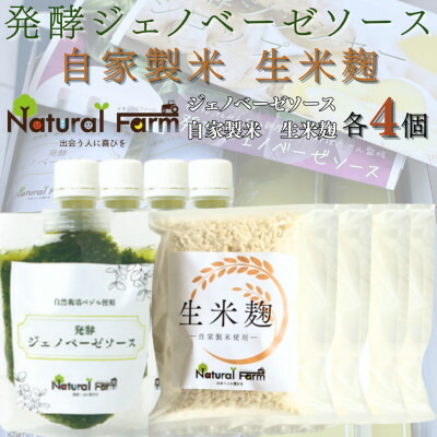 【ふるさと納税】発酵ジェノベーゼソース&生米麹　各4パックセット B2-4【配送不可地域：離島】【1619111】