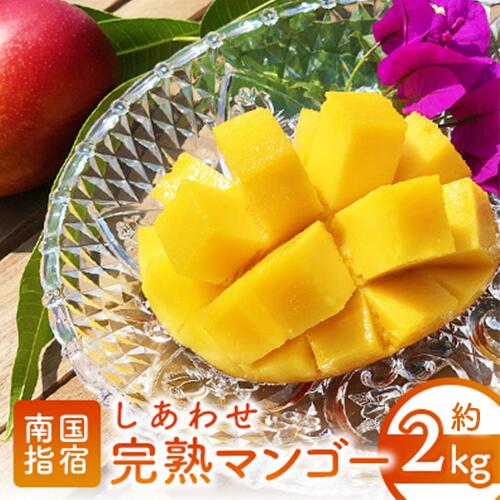 【ふるさと納税】＜先行予約受付中！2025年7月上旬以降順次発送＞指宿産しあわせ完熟マンゴー(約2kg・3玉～6玉) 国産 南国 指宿産 鹿児島 アップルマンゴー マンゴー 果物 くだもの フルーツ 完熟 産地直送 お取り寄せ 夏 ギフト 贈答用【マンゴーの森】