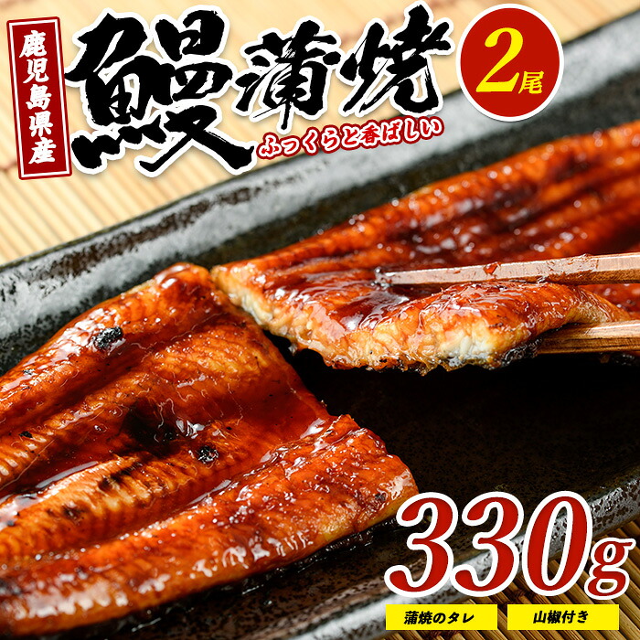 【ふるさと納税】【鹿児島県産】うなぎ蒲焼(無頭背開き)約165g&times;2尾(タレ・山椒付) うなぎ 鰻 ウナギ 鹿児島 国産 蒲焼き かばやき 冷凍 うな重 ひつまぶし【山中水産】｜鹿児島県指宿市