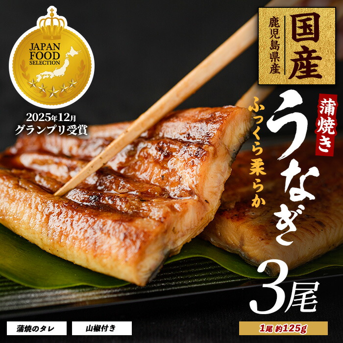 【ふるさと納税】うなぎ蒲焼じっくり焼き約125g×3尾 化粧箱入れ 鰻 ウナギ 蒲焼 国産 丑の日 うな重 無頭 ギフト プレゼント 贈り物 贈答 惣菜 総菜 小分け レンジ 簡単【大新】