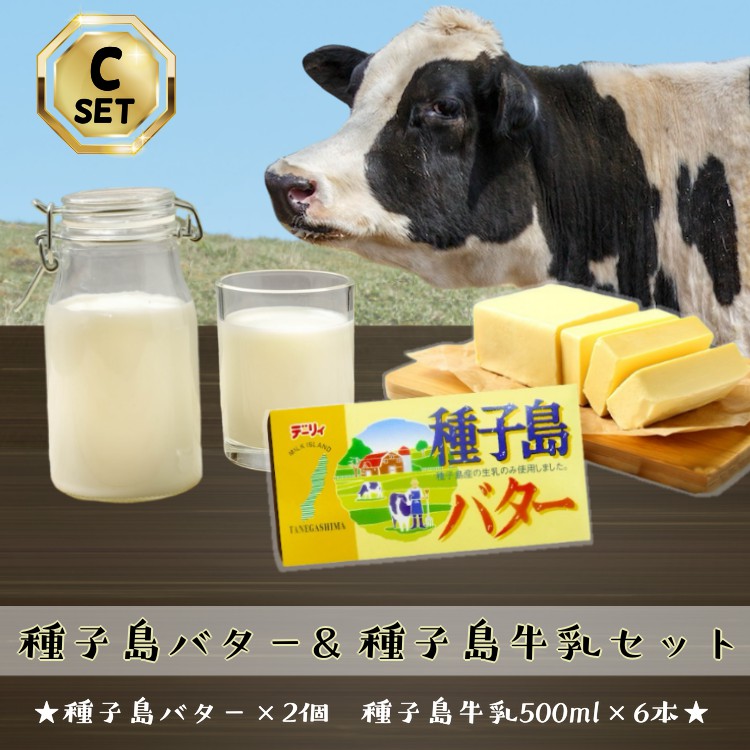 【ふるさと納税】種子島3.6 牛乳 3L (500mlx6本) と 種子島 バター 200gx2個 セット C 種子島産 有塩バター 生乳使用 ふるさと納税 バター 種子島 バター ふるさと納税 牛乳 ミルク 乳製品 ふるさと 人気 ランキング