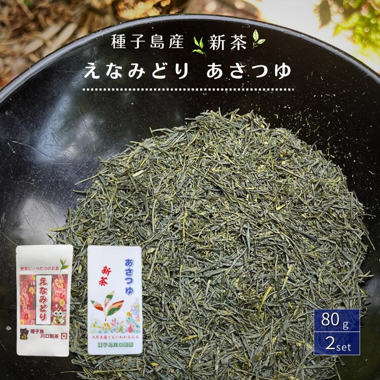 【ふるさと納税】 ＼ R8年産 出荷中／ 種子島 川口製茶 えなみどり あさつゆ 希少茶葉 2個セット 浅蒸し 日本茶 緑茶 希少品種 お茶 新茶 一番茶 天然玉露｜鹿児島県西之表市 7,800円