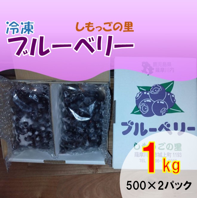 【ふるさと納税】しもっごの里 冷凍ブルーベリー 1kg AS-2184 ブルーベリー ヨーグルト ジャム ブルーベリージュース冷凍 自家農園 鹿児島県 薩摩川内市 送料無料