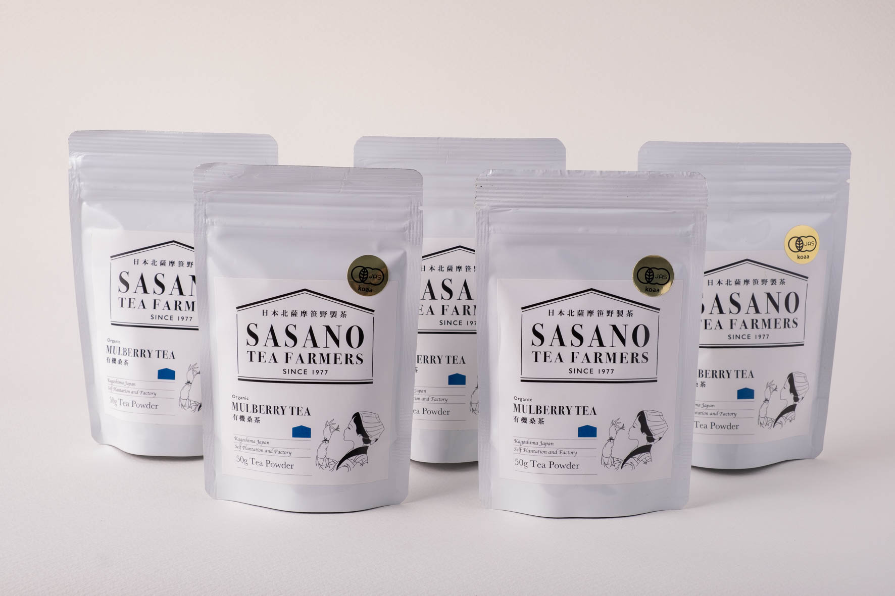 【ふるさと納税】 有機桑茶粉末5個セット マルベリー 桑の葉 くわ くわ茶 パウダー 東郷 茶寮ささの 有機JAS認定 自社農園 鹿児島県 薩摩川内市 送料無料｜鹿児島県薩摩川内市