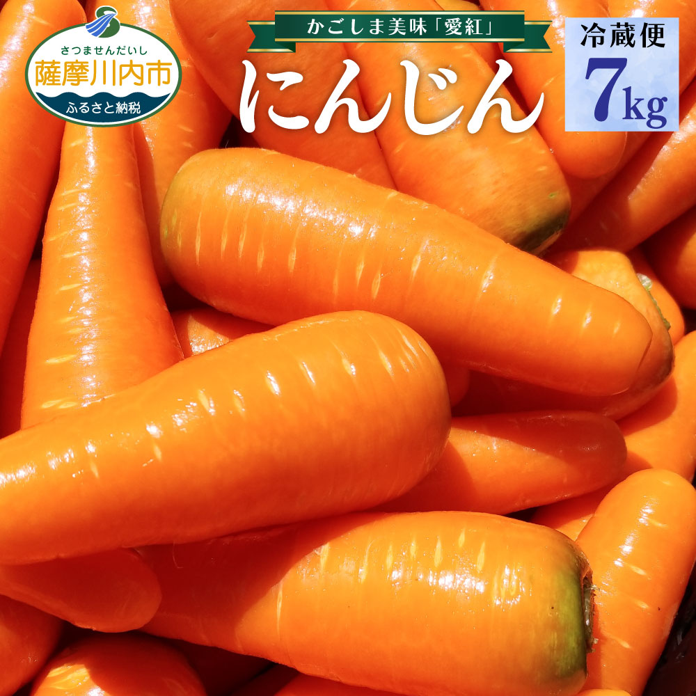 【ふるさと納税】【冷蔵便】かごしま美味人参 愛紅 7kg ZS-959 鹿児島県産 人参 ニンジン 野菜 おやさいマルシェ かごしま吉永農園 鹿児島県 薩摩川内市 送料無料