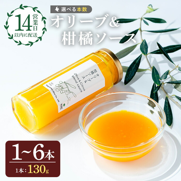 【ふるさと納税】＜本数選べる＞オリーブ&柑橘ソース (130g&times;1～6本) オリーブ セット 詰め合わせ 詰合せ 調味料 箱入り ギフト 贈答 プレゼント 柑橘 ソース ジュース 5000円 以下【鹿児島オリーブ】｜鹿児島県日置市 14,000円