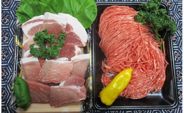 【ふるさと納税】万膳六白黒豚トンカツ・ミンチセット 国産 豚肉 豚 精肉 とんかつ 豚カツ トンカツ モモ もも ミンチ 冷凍【かめさわファーム】|鹿児島県霧島市